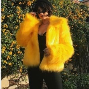 Faux fur coat